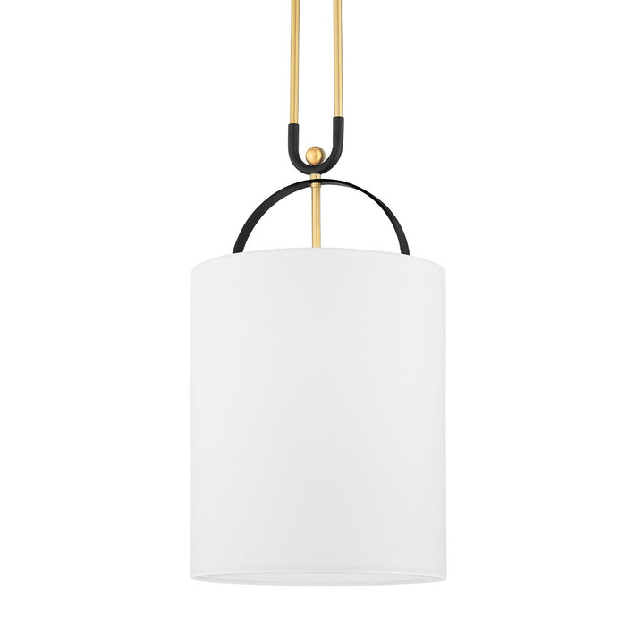 Hudson Valley 2034-AGB/BBR Campbell Hall One Light Pendant, Aged Brass/Black Brass Combo Main Image.jpg