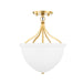 Hudson Valley 2811-AGB Browne One Light Semi Flush, Aged Brass Main Image.jpg