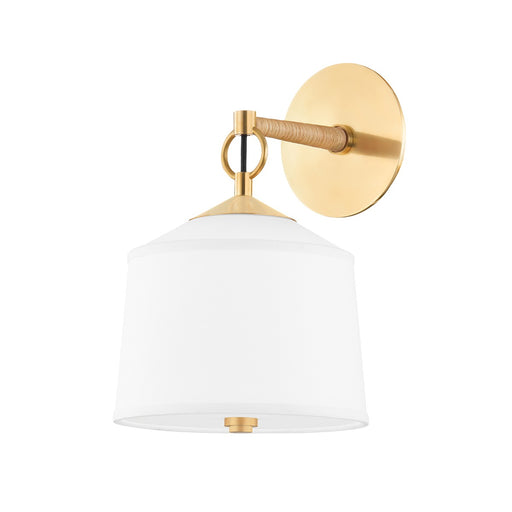 Hudson Valley 5200-AGB White Plains One Light Wall Sconce, Aged Brass Main Image.jpg