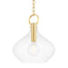 Hudson Valley BKO253-AGB Lina One Light Large Pendant, Aged Brass Main Image.jpg