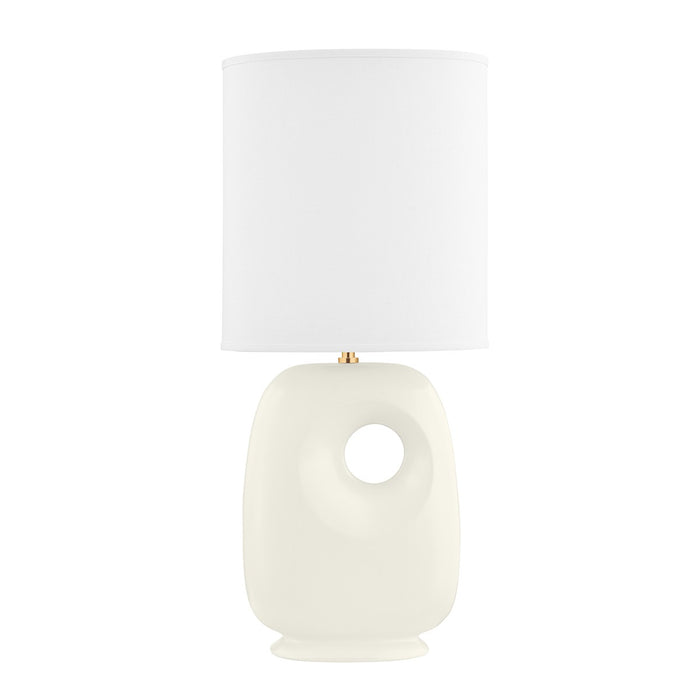 Hudson Valley L1506-AGB/CSI Harbor Park One Light Table Lamp, Aged Brass/Satin Ivory Main Image.jpg