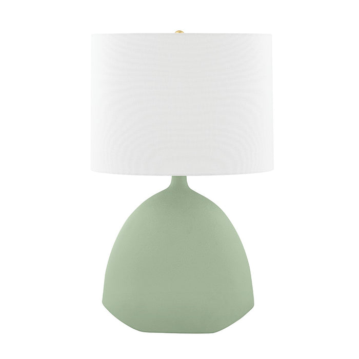 Hudson Valley L1846-AGB/CSG Utica One Light Table Lamp, Aged Brass/Sage Ceramic Main Image.jpg