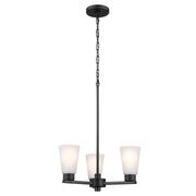 Kichler 52435BK Three Light Chandelier, Black