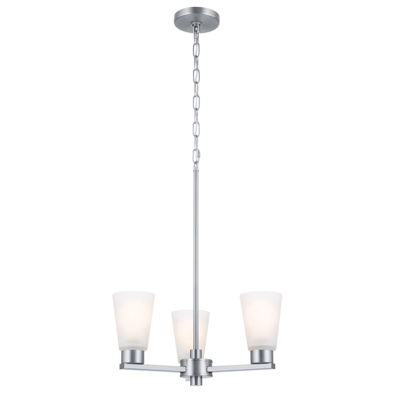 Kichler 52435NI Three Light Chandelier, Brushed Nickel