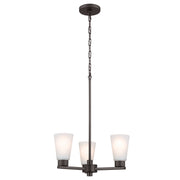 Kichler 52435OZ Three Light Chandelier, Olde Bronze