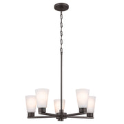Kichler 52436OZ Five Light Chandelier, Olde Bronze