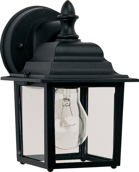 Maxim 1025BK Builder Cast One Light Outdoor Wall Lantern, Black Main Image.jpg