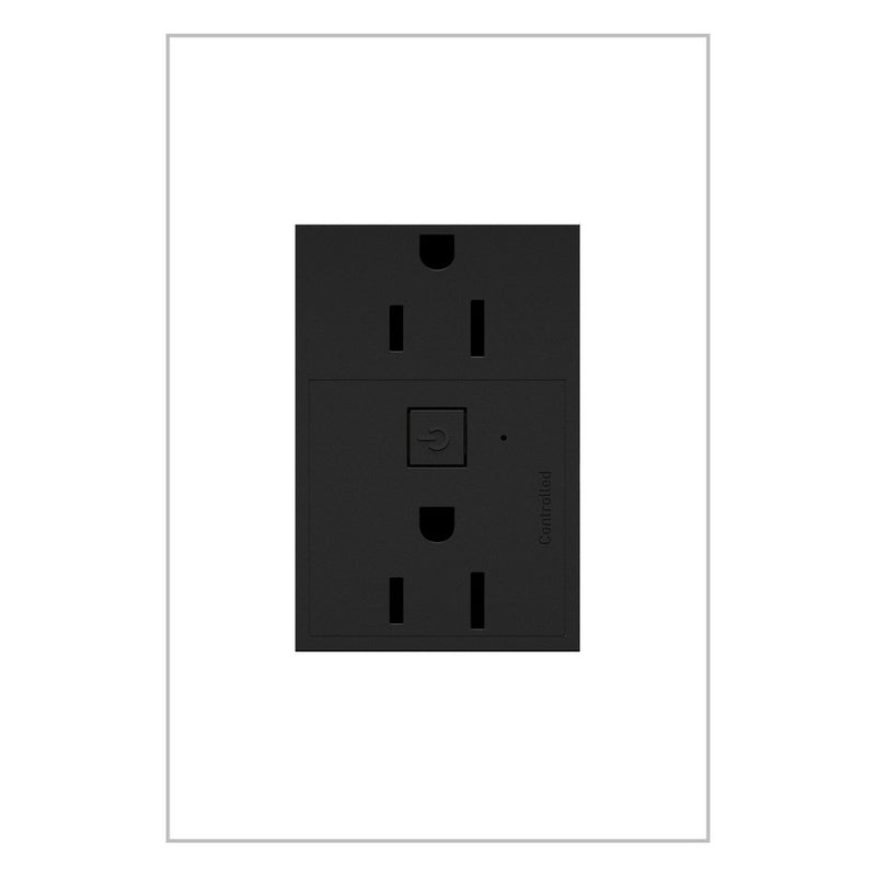 adorne® WNAR153G1 15A Smart Outlet with Netatmo Plus-Size, Graphite Main Image.jpg