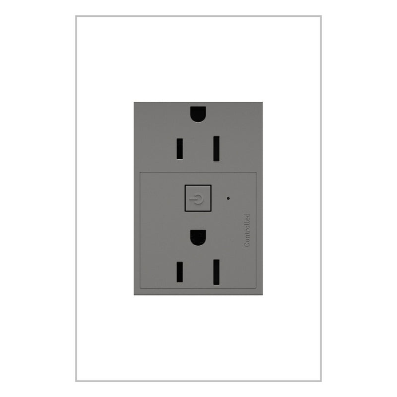 adorne® WNAR153M1 15A Smart Outlet with Netatmo Plus-Size, Magnesium Main Image.jpg