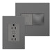 Legrand WNAH15KITM1 Outlet Kit With H/A Switch, Magnesium Main Image