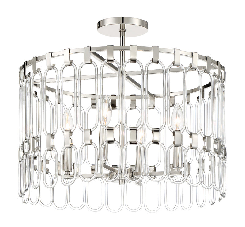 George Kovacs P5384-613 Charming Four Light Convertible Semi Flush / Pendant, Polished Nickel Alternate Image.jpg