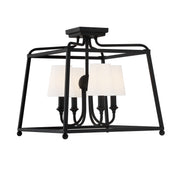 Crystorama 2243-BF Sylvan Four Light Semi Flush Mount Black Forged Main Image.jpg