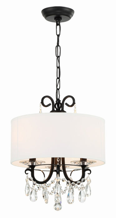 Crystorama 6623-MK-CL-MWP Othello Three Light Mini Chandelier Matte Black Main Image.jpg