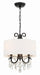 Crystorama 6623-MK-CL-MWP Othello Three Light Mini Chandelier Matte Black Main Image.jpg