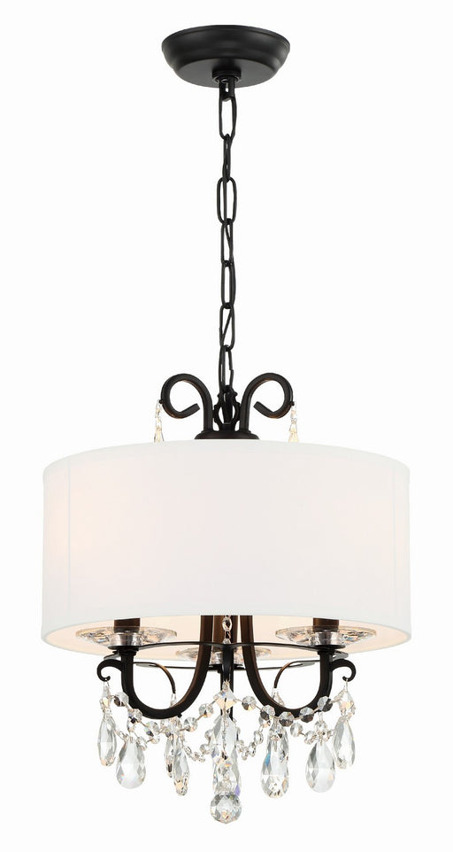 Crystorama 6623-MK-CL-MWP Othello Three Light Mini Chandelier Matte Black Main Image.jpg