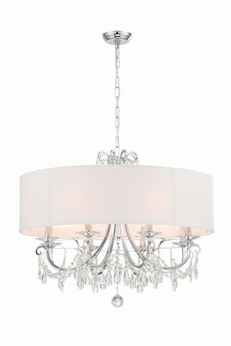 Crystorama 6628-CH-CL-MWP Othello Eight Light Chandelier Polished Chrome Main Image.jpg