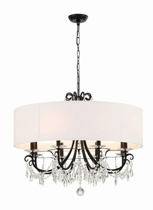 Crystorama 6628-MK-CL-MWP Othello Eight Light Chandelier Matte Black Main Image.jpg