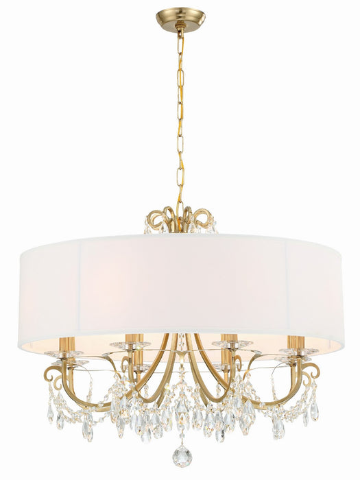 Crystorama 6628-VG-CL-MWP Othello Eight Light Chandelier Vibrant Gold Main Image.jpg