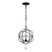Crystorama 9225-BK Solaris Three Light Mini Chandelier Black Main Image.jpg