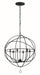Crystorama 9226-BK Solaris Six Light Chandelier Black Main Image.jpg
