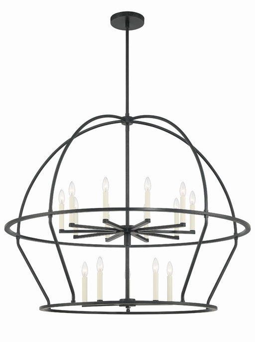Crystorama ABB-3029-BK Abbott 15 Light Chandelier Black Main Image.jpg