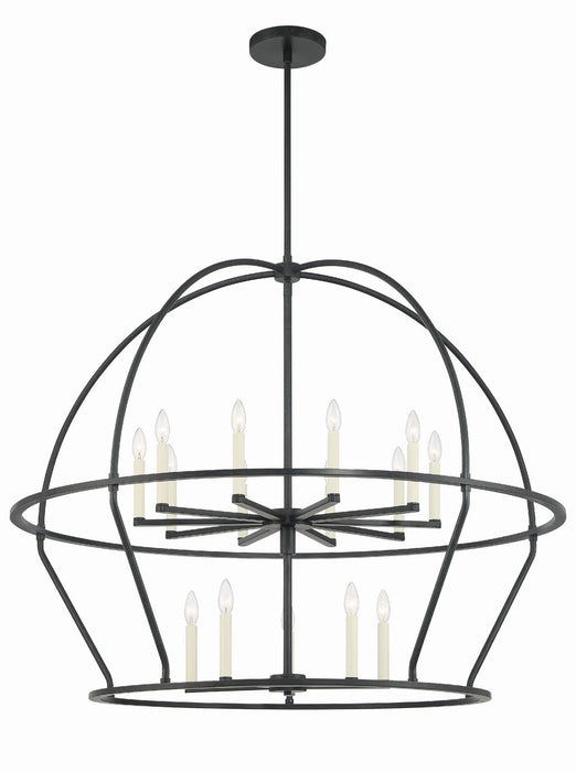 Crystorama ABB-3029-BK Abbott 15 Light Chandelier Black Main Image.jpg