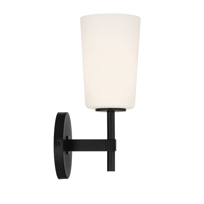 Crystorama COL-101-BK Colton One Light Wall Sconce Black Main Image.jpg
