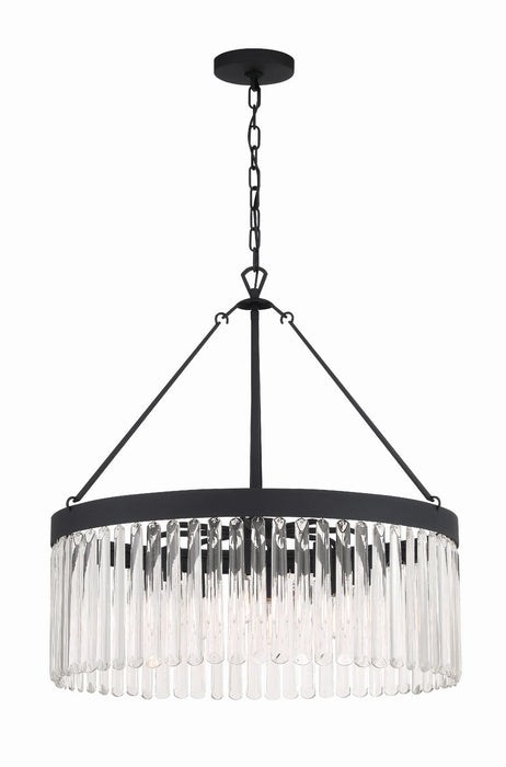 Crystorama EMO-5406-BF Emory Eight Light Chandelier Black Forged Main Image.jpg