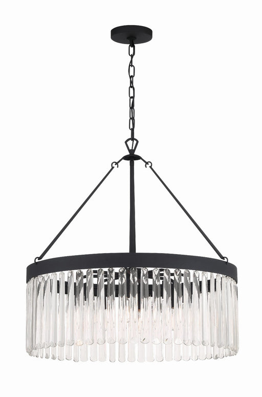 Crystorama EMO-5406-BF Emory Eight Light Chandelier Black Forged Main Image.jpg