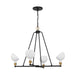 Crystorama GIG-814-BK-AG Gigi Four Light Chandelier Black / Aged Brass Main Image.jpg
