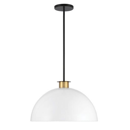 Crystorama GIG-815-BK-AG Gigi One Light Pendant Black / Aged Brass Main Image.jpg