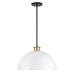 Crystorama GIG-815-BK-AG Gigi One Light Pendant Black / Aged Brass Main Image.jpg