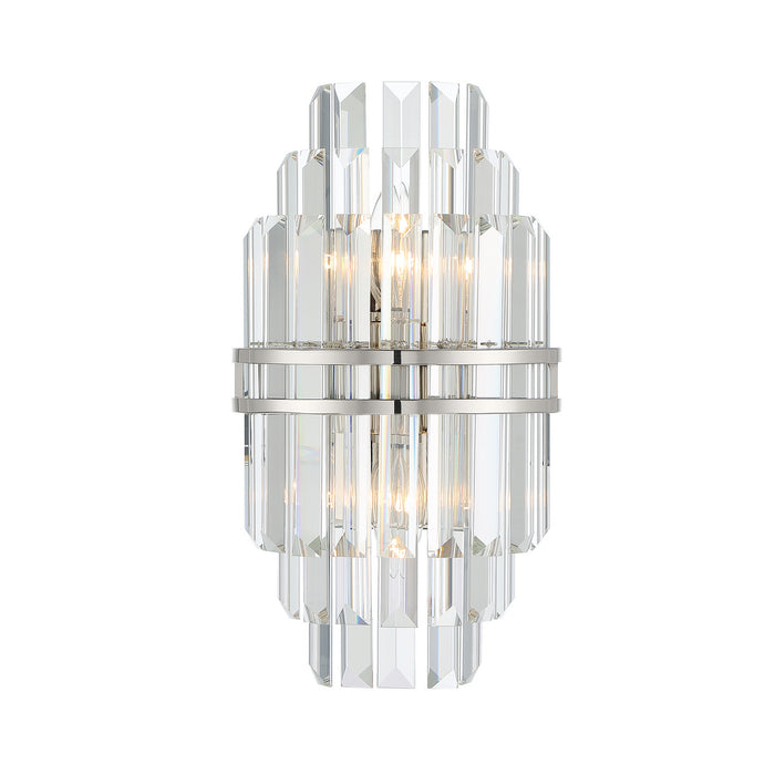 Crystorama HAY-1402-PN Hayes Two Light Wall Sconce Polished Nickel Main Image.jpg