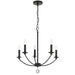 Crystorama MIL-8005-BK Mila Five Light Chandelier Black Main Image.jpg