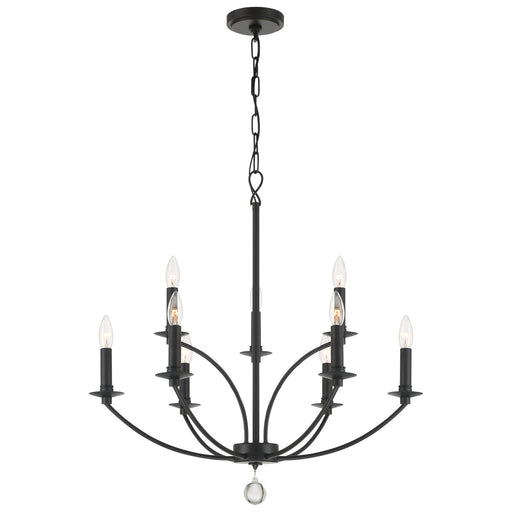 Crystorama MIL-8009-BK Mila Nine Light Chandelier Black Main Image.jpg