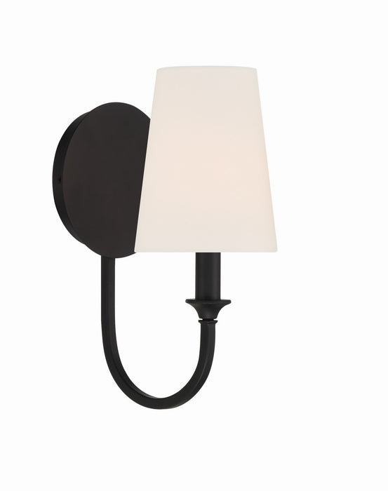 Crystorama PAY-921-BF Payton One Light Wall Sconce Black Forged Main Image.jpg