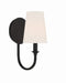 Crystorama PAY-921-BF Payton One Light Wall Sconce Black Forged Main Image.jpg