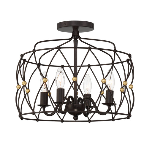 Crystorama ZUC-A9030-EB-GA_CEILING Zucca Four Light Semi Flush Mount English Bronze / Antique Gold Main Image.jpg