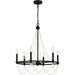 Quoizel BGA5021MBK Brigitta Six Light Chandelier, Matte Black Main Image.jpg