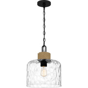 Quoizel BTC1512MBK Baltic One Light Mini Pendant, Matte Black Main Image.jpg