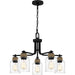 Quoizel BTC5025MBK Baltic Five Light Chandelier, Matte Black Main Image.jpg