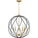 Quoizel BYN2824AB Bryn Five Light Pendant, Aged Brass Main Image.jpg