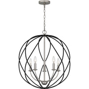 Quoizel BYN2824AN Bryn Five Light Pendant, Antique Nickel Main Image.jpg