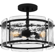 Quoizel FTS1716EK Fortress Three Light Semi Flush Mount, Earth Black Main Image.jpg
