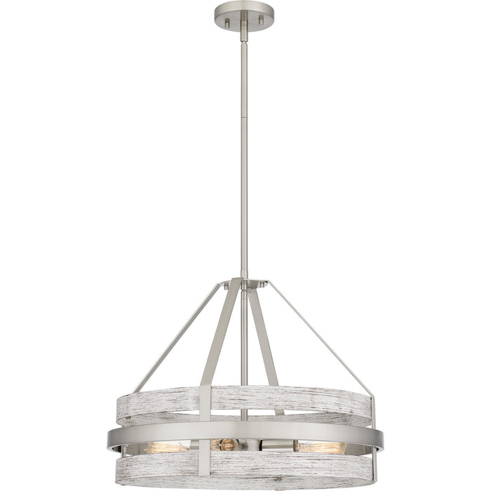 Quoizel GDN2820BN Gadsen Four Light Pendant, Brushed Nickel Main Image.jpg