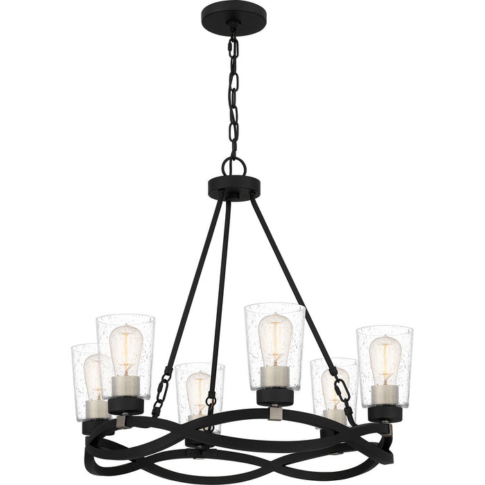 Quoizel OLK5025EK Overlook Six Light Chandelier, Earth Black Main Image.jpg