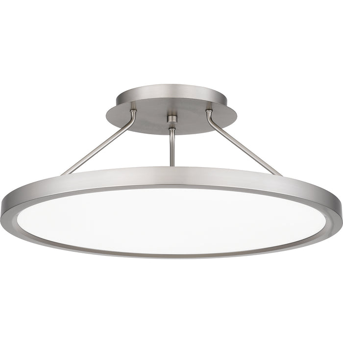 Quoizel OST1820BN Outskirts LED Semi Flush Mount, Brushed Nickel Main Image.jpg