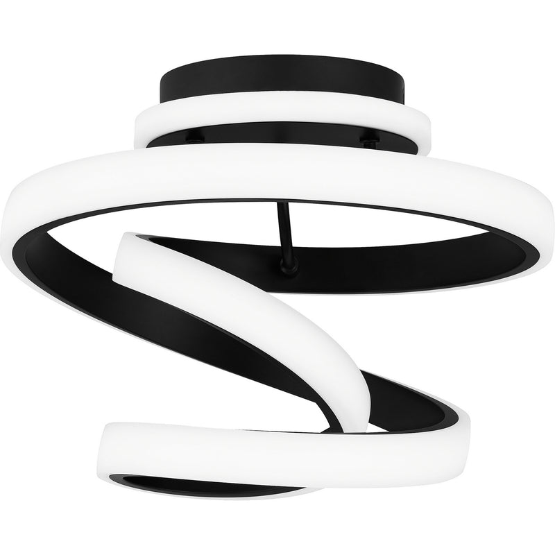 Quoizel PCAVI1713MBK Aviva LED Semi Flush Mount, Matte Black Main Image.jpg