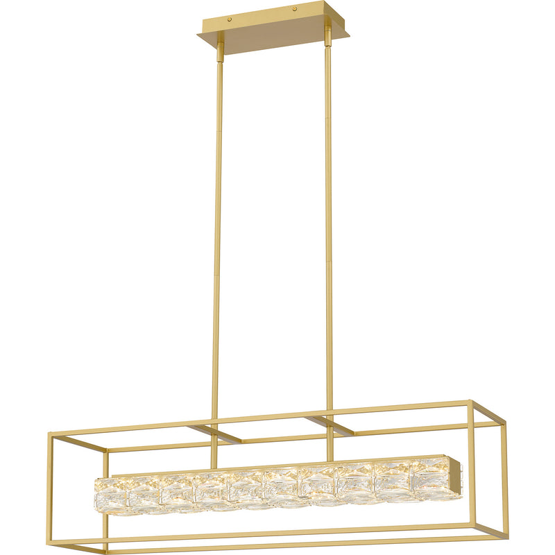 Quoizel PCDZ136SGD Dazzle LED Linear Chandelier, Soft Gold Main Image.jpg