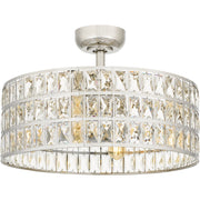 Quoizel QFA4046PK Quoizel Fandelier Four Light Fandelier, Polished Nickel Main Image.jpg